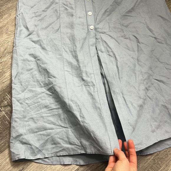 Reformation light blue button up midi skirt - Picture 2 of 6